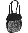 W150 Westford Mill Organic Cotton Mesh Grocery Bag Black colour image